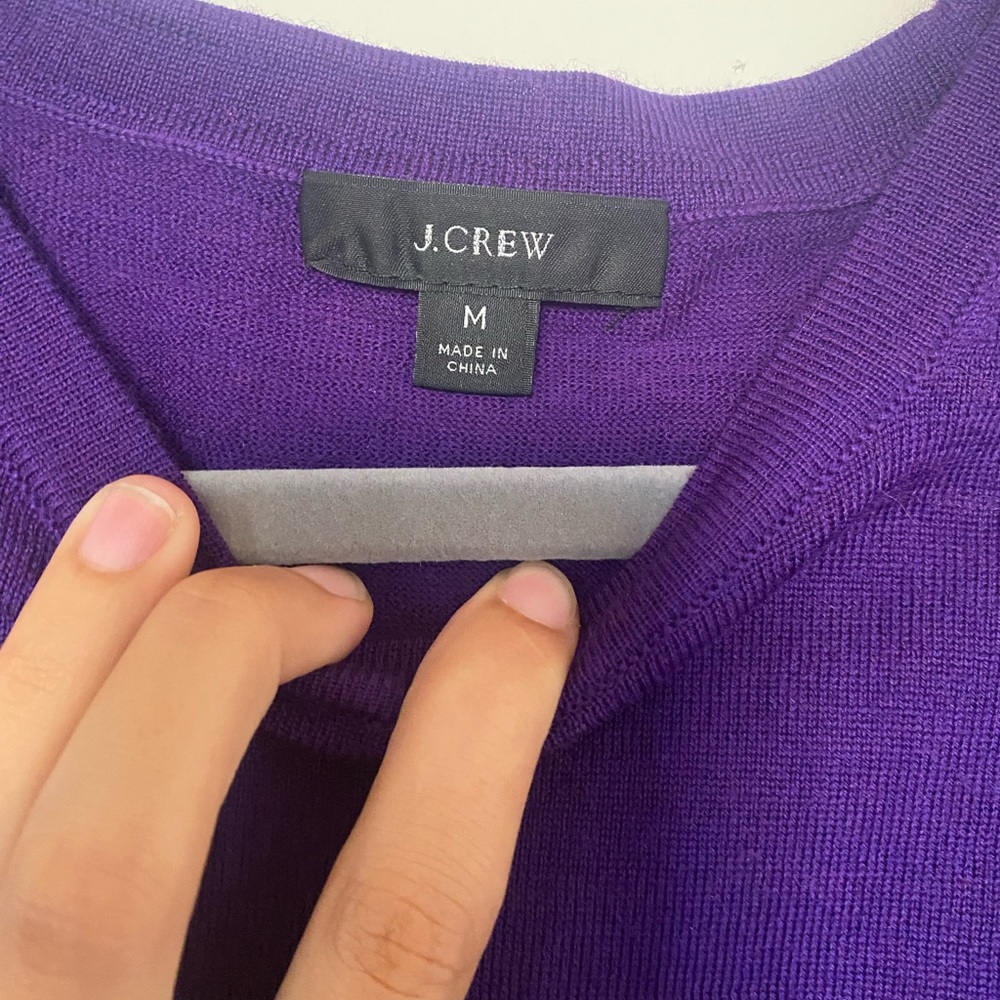 JCrew Purple Crew Neck Sweater